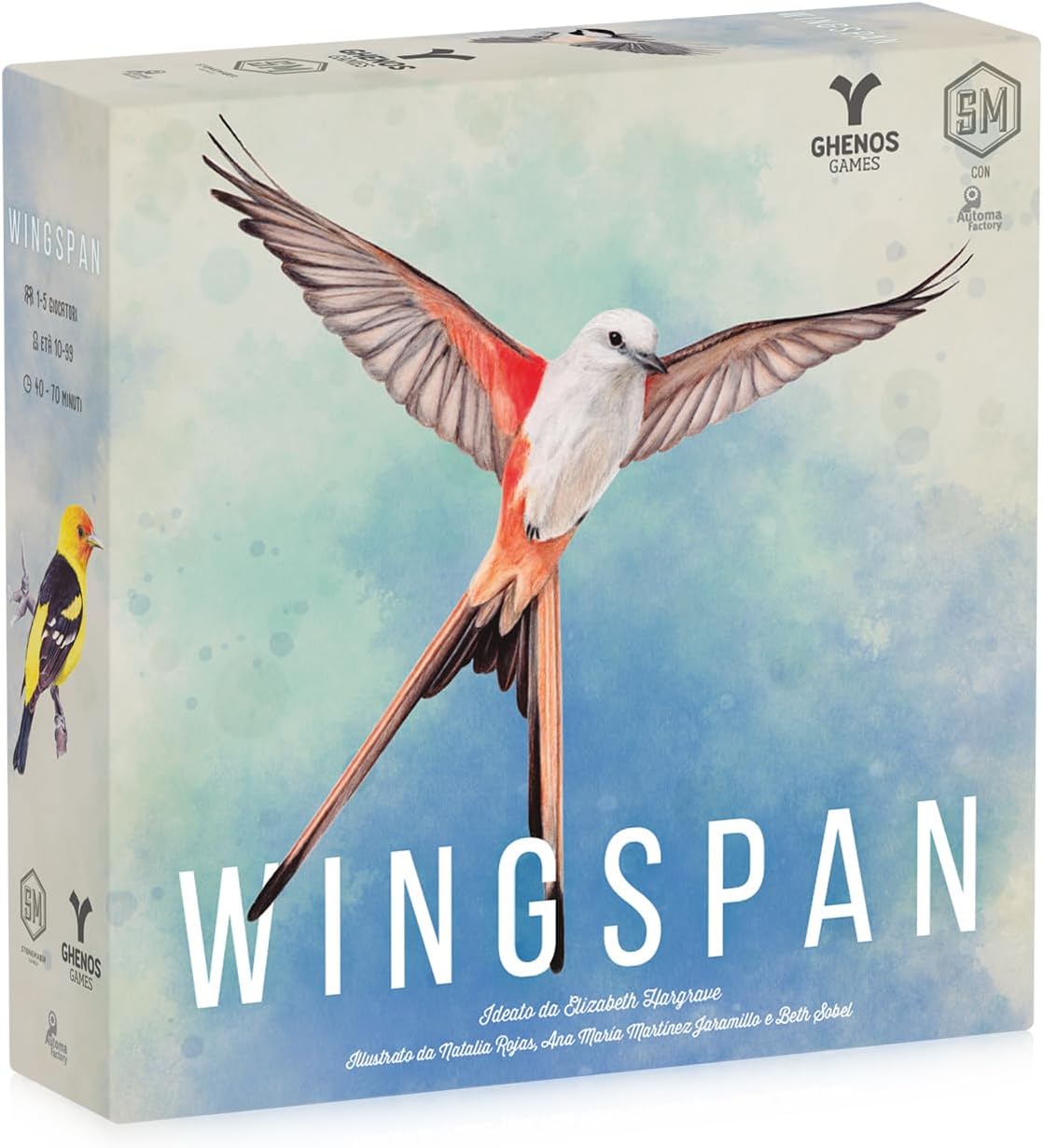 Ghenos Games- Wingspan, Multicoloured, 1, Italian