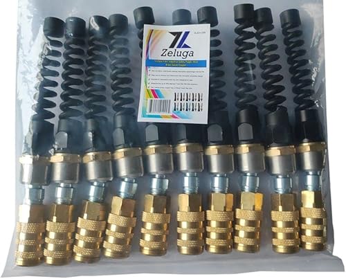 Miniatura 4 de 22-253 14 pulgadas. Enchufe de seguridad industrial Manguera de aire Acoplador giratorio de latón