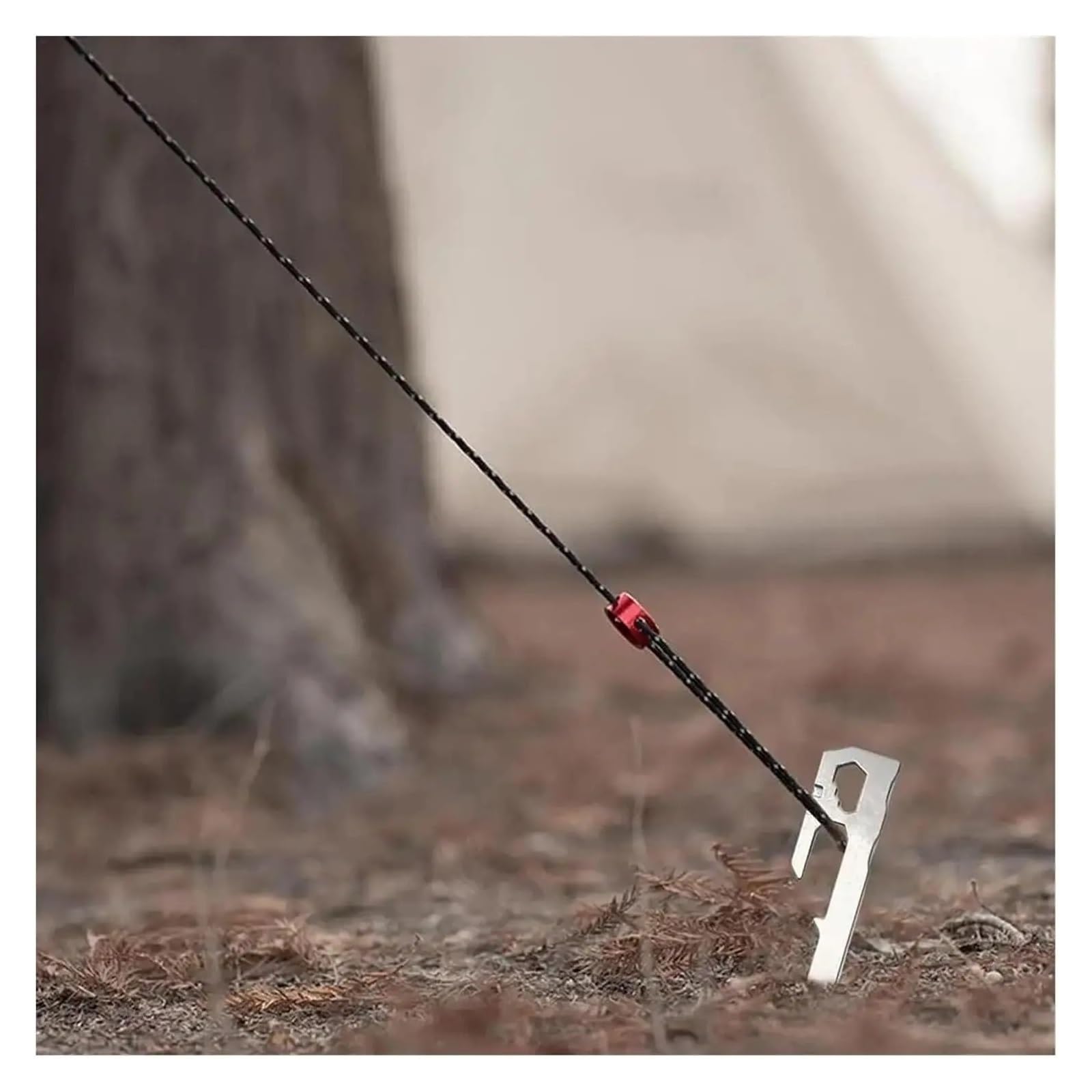 Piquetas Camping Estacas de Acero Inoxidable for Tienda campaña, Clavos for Suelo jardín, Clavijas for Dosel for Senderismo, toldos Playa, Hamaca, púas Metal para Camping(10PCS)