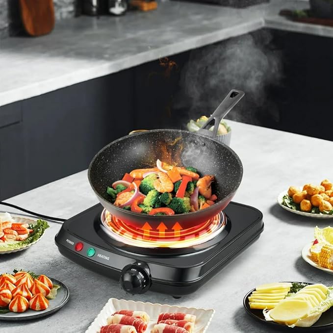 Estufa Eléctrica 1 Puesto 27.5 cm Corriente Doméstica 110V miniatura 2