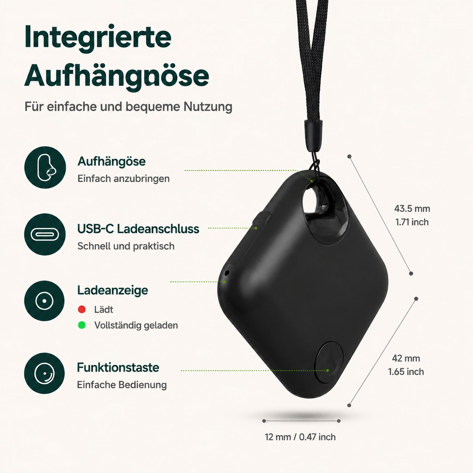Schlüsselfinder Air Tracker für iOS & Android, Koffer Tracker Dual System Schlüsselfinder kompatibel mit Apple „Wo ist?“ & Google Find Hub, ohne ABO,Smart Tag Wiederaufladbarer Tracker 4pcs