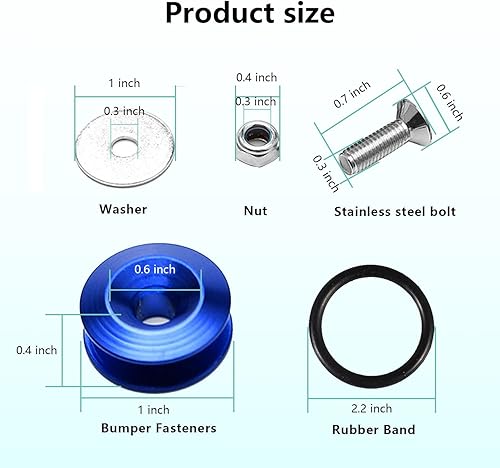 Miniatura 5 de Kit de liberación rápida para parachoques de automóvil, aleación de aluminio, cierre de parachoques delantero y trasero, soporte universal de doble