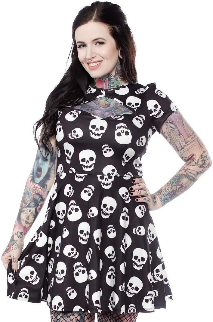 Sourpuss Lust for Skulls Scuba Dress