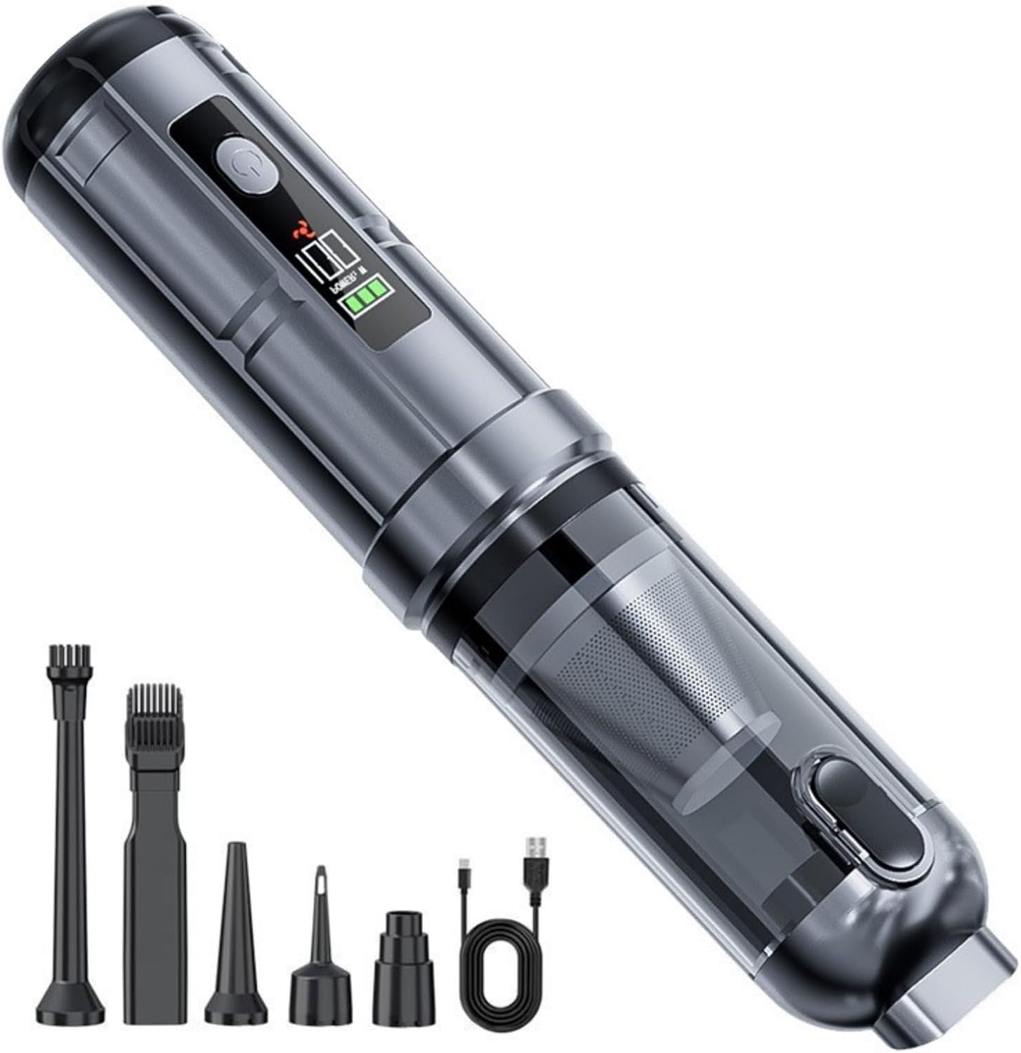 Multifunction Car Collector 3 Speed Settings 16KPa Strong Suction Rechargeable Design Vacuum