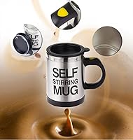 Vista 3 de Mengshen Taza de café autoagitable, taza de acero inoxidable para mezclar y girar automáticamente, para viajes por la mañana, hogar, oficina