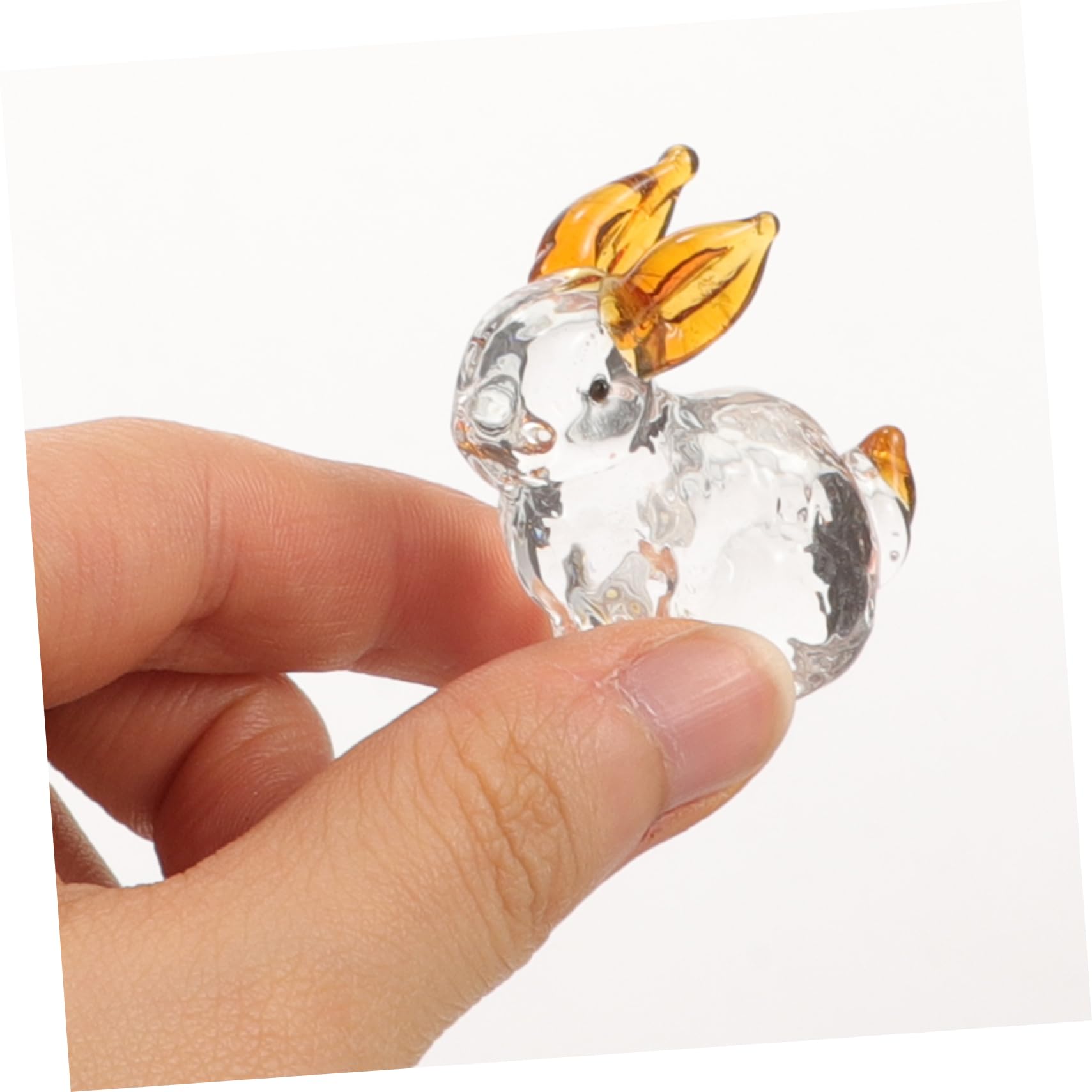 SOLUSTRE 10stücke Kristall Kaninchen Figurine Miniature Osterdeko Niedliche Statue Für Büro Und Wohnzimmer Blauer Und Farbton Kreative Tischdekoration