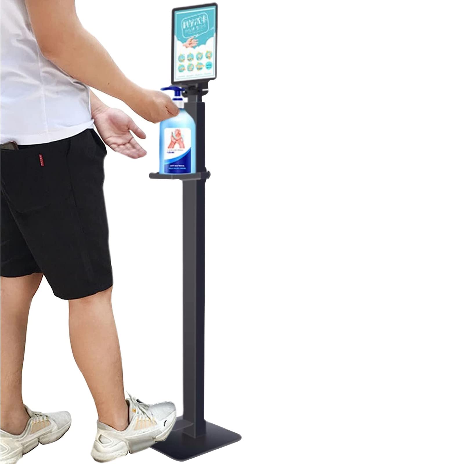 YXXSDP Dispenser Gel disinfettante Mani Senza Contatto Dispenser di Sapone E Disinfettante per Le Mani con Supporto, Commerciale in Piedi Sapone Schiumoso Titolare, per Banca Negozio Eventi