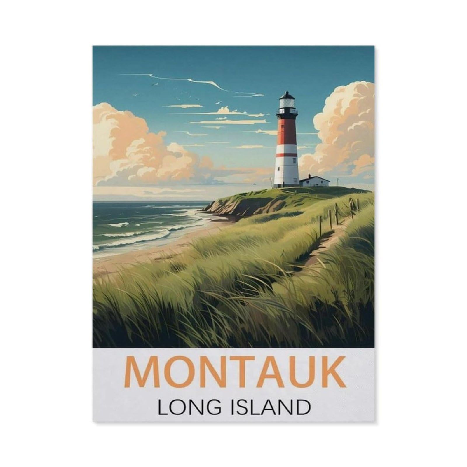 BEAYODKP DIY Diamond Art Kits，Montauk Long Island（50x60cm）