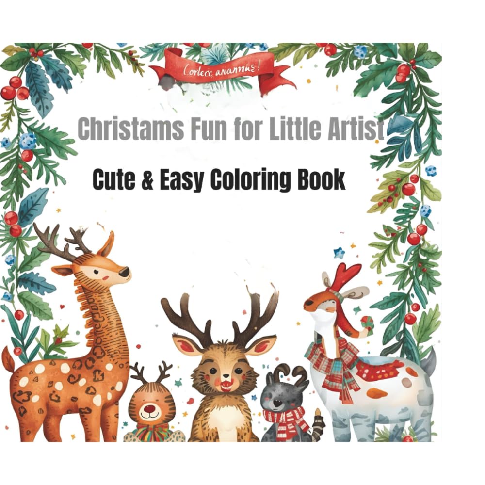 Christmas Fun for Little Artist: Cute & Easy Coloring Book