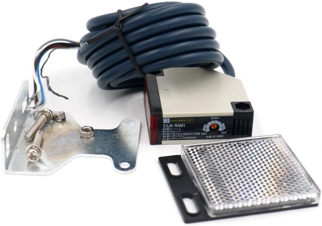 E3JK-R4M1 Photoelectric Sensor Switch AC 90-250V with Reflector 4M