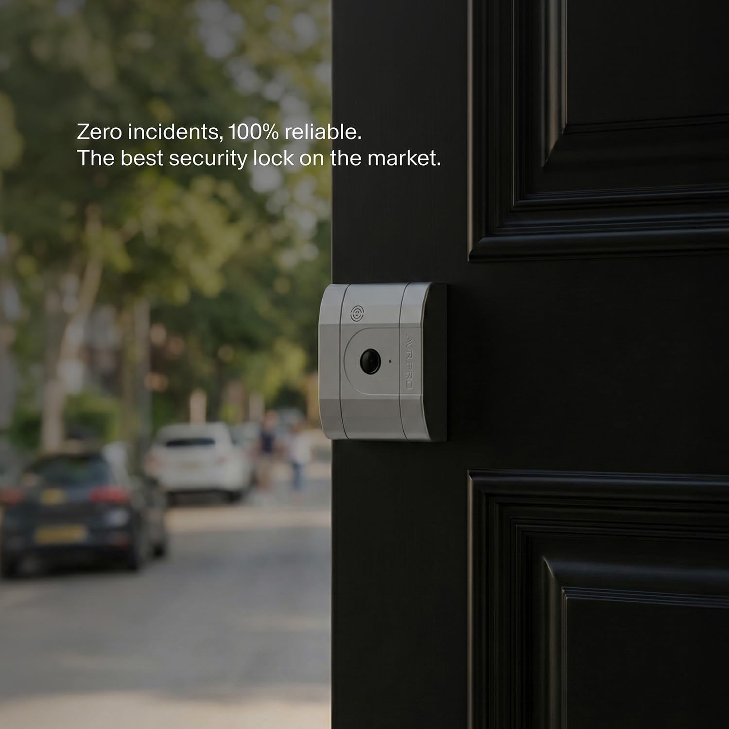 AYR Lock pro - Cerradura Inteligente Invisible de Alta Seguridad con Alarma, Control por APP Integra y Bluetooth, Antibumping y Antiganzúa, No Incluye Mandos. [Cromo mate]