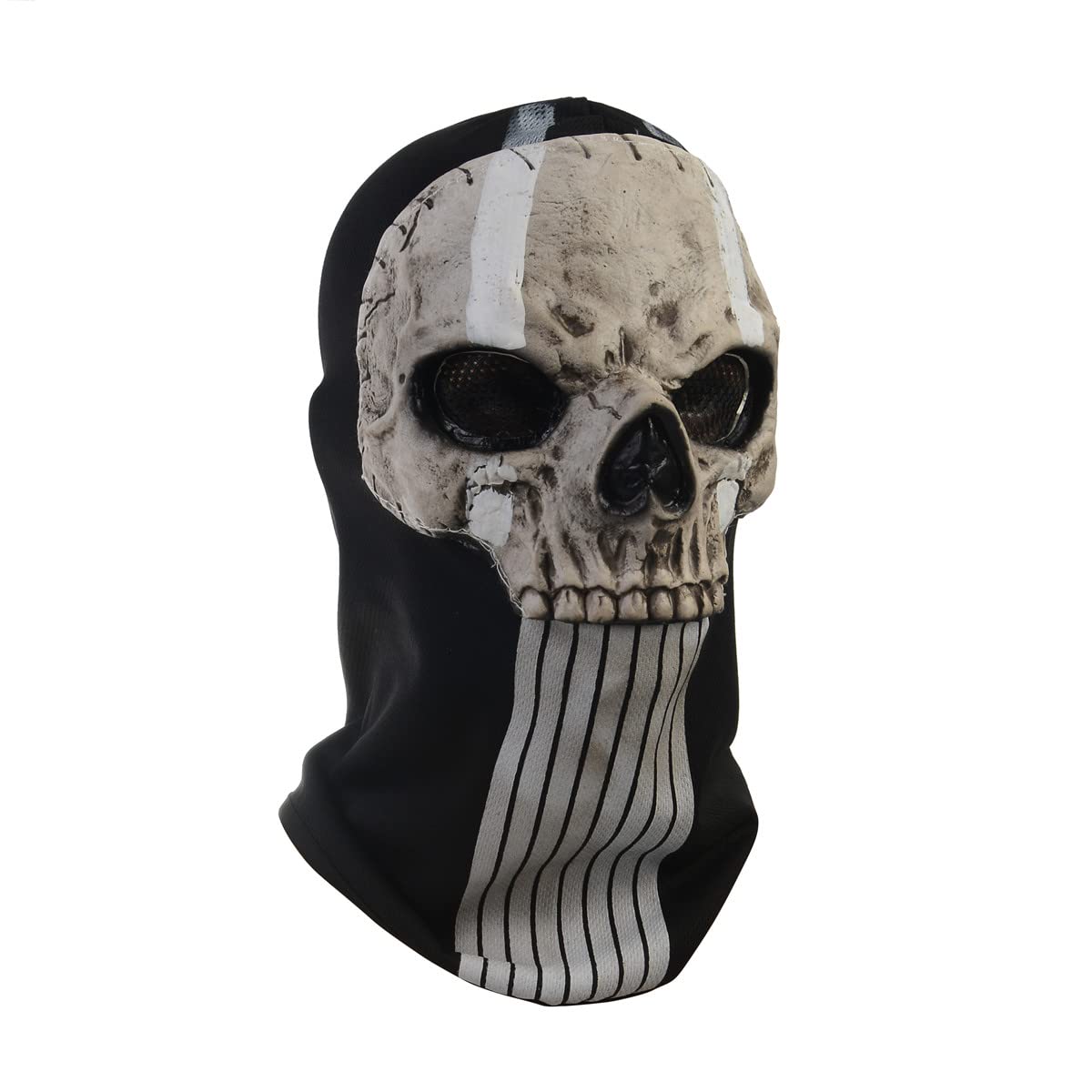 UATARU Halloween Adult COD Ghost Face Costume, Latex Scary Cosplay Mask, Party Horror Full Head Skull Skeleton