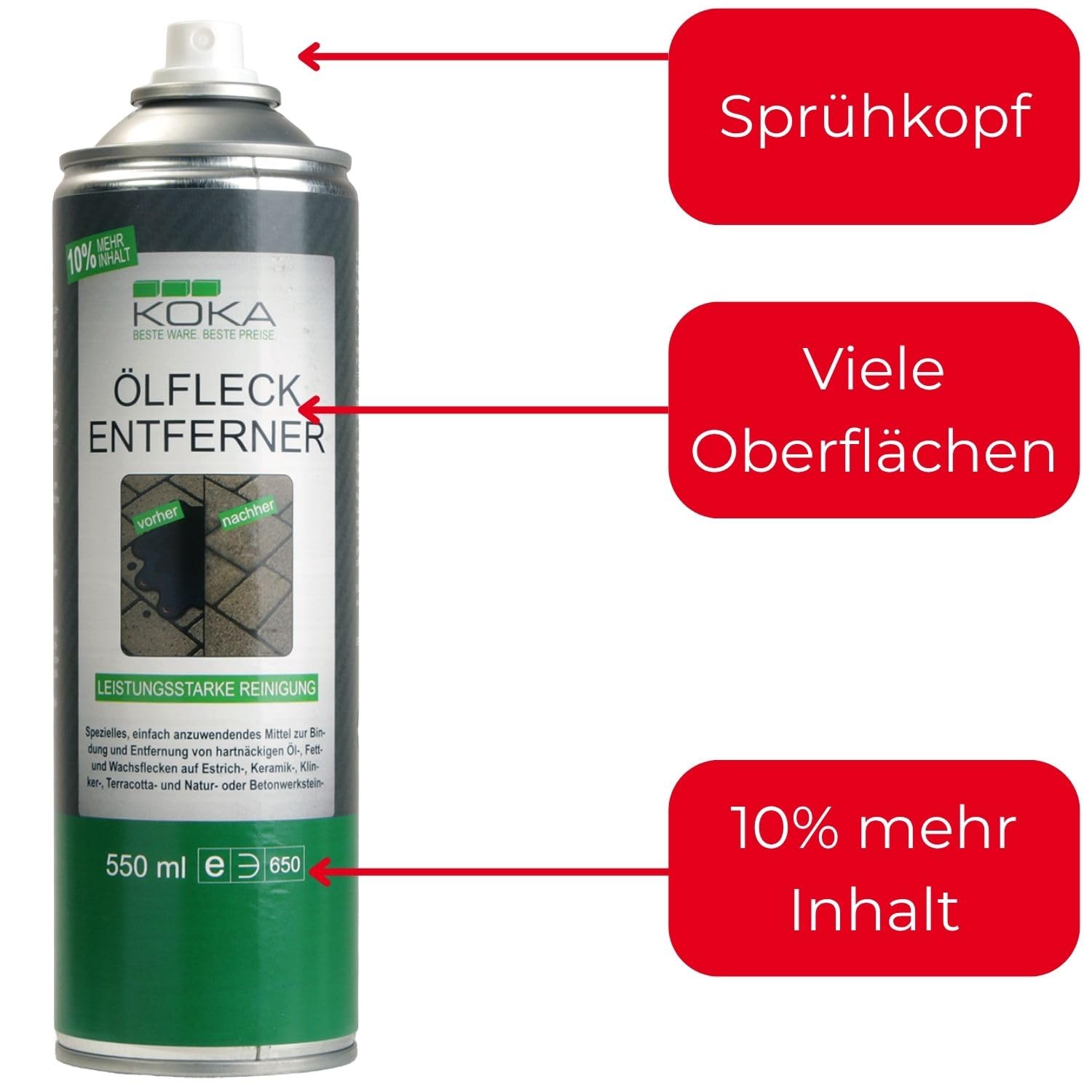 Ölfleck Entferner Spray, 2x 550ml