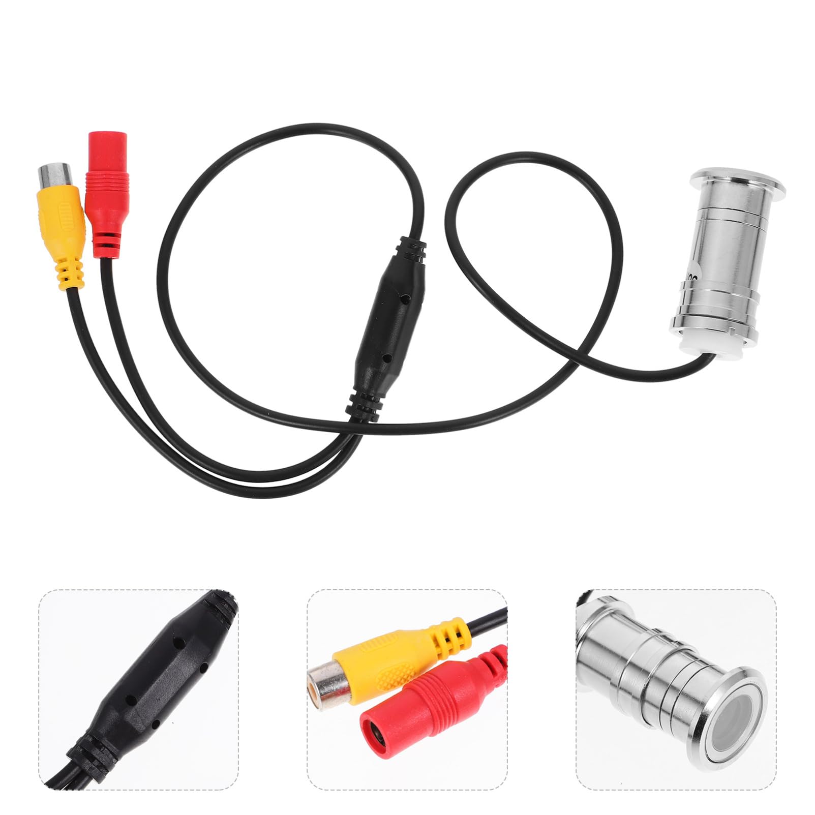 Telecamera Registrazione Surround 800tvl per Spioncino Porta Obiettivo 3.6mm e Esposizione Elettronica Automatica Metallo per Sorveglianza Interna