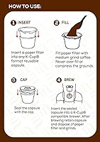 Vista 2 de Perfect Pod - Forros de papel reutilizables para cápsulas de café K Cup, se adapta a todas las marcas, compatible con todas las cápsulas