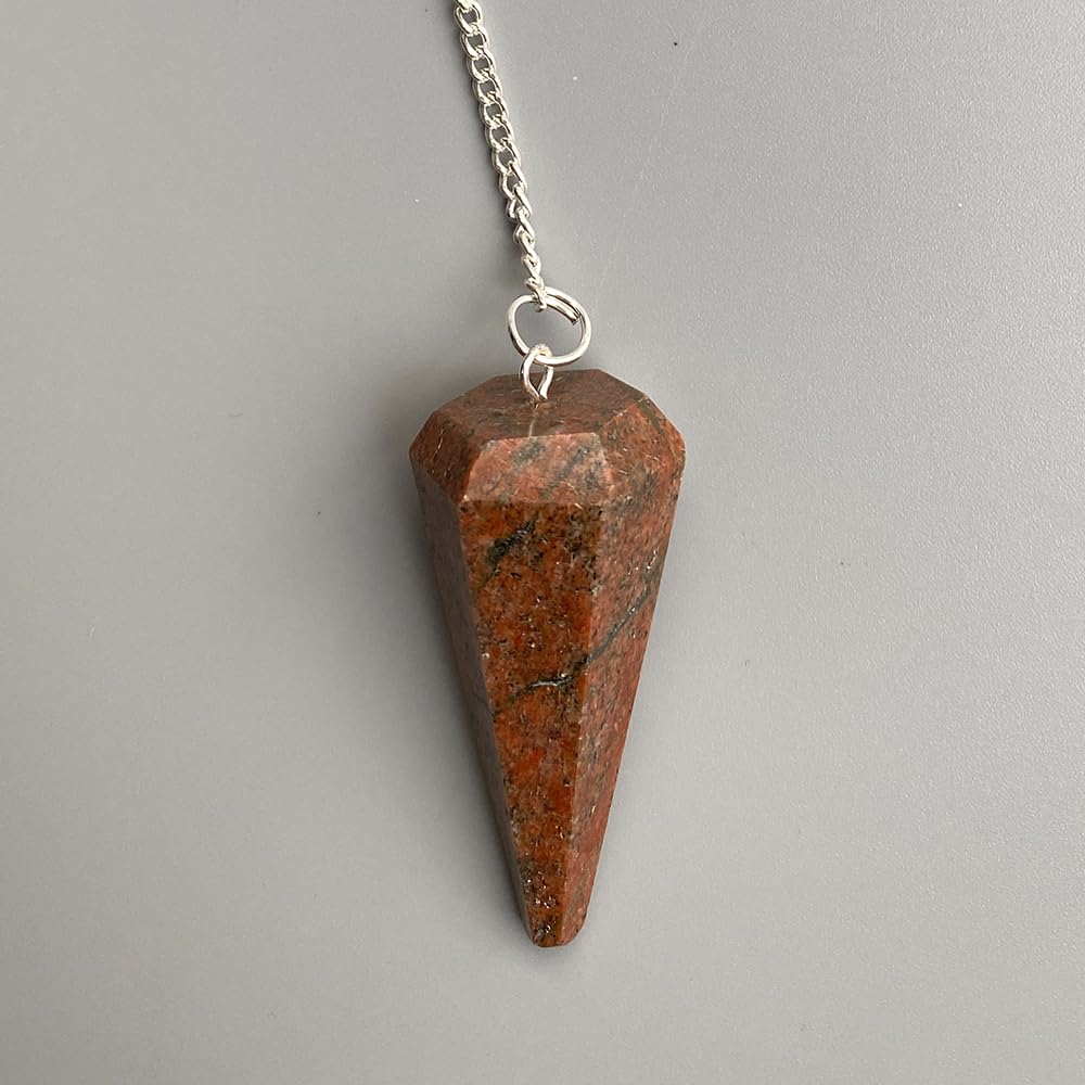 VIE Pendulum with Chain (Unakite), Natural - Image 2