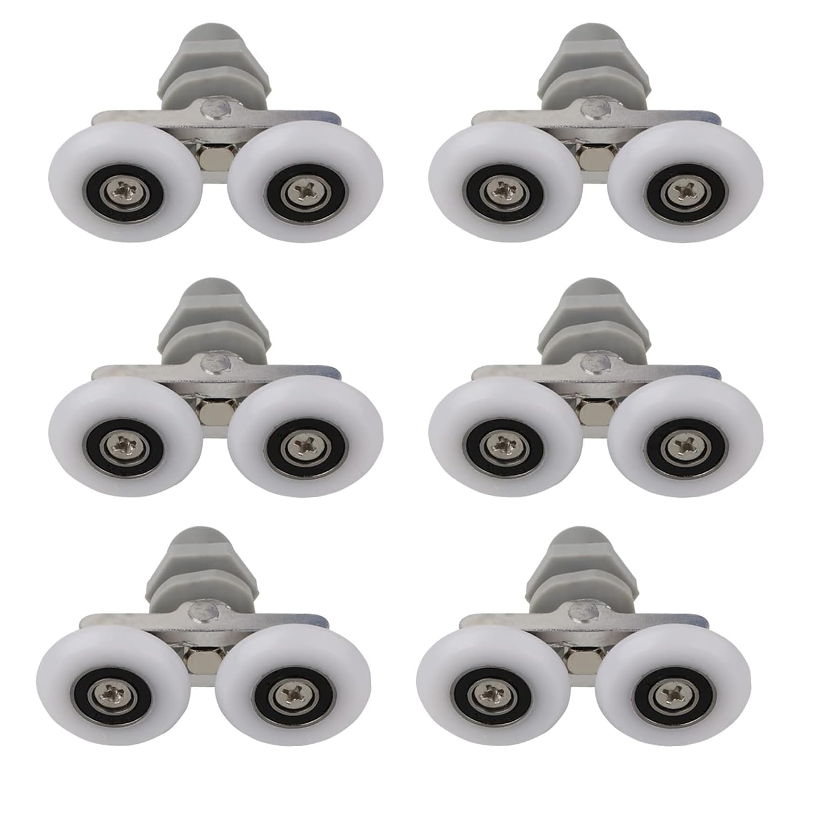 Cokritsm 6PCS Shower Door Rollers, 23mm Sliding Shower Doors Wheels, Shower Door Runners Pulleys