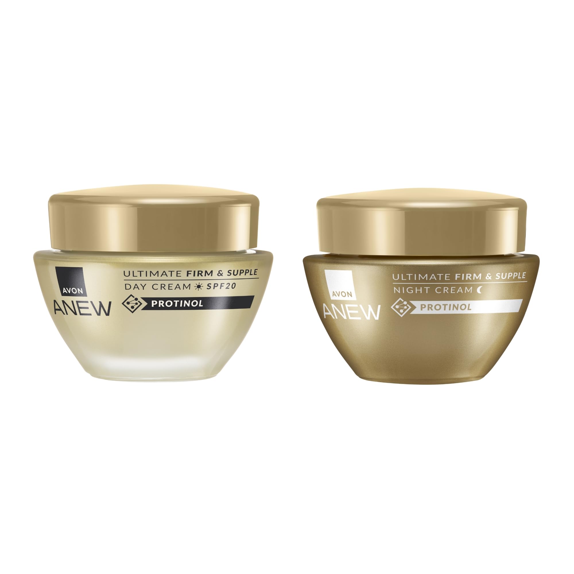 Avon Ultimate Day & Night Cream 50ml Duo, for Firmer Looking Skin Ultimate Skincare Duo for Age 40+, Powered by Collagen, Cruelty Free