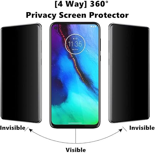 Miniatura 5 de VIESUP Protector de pantalla para Motorola Moto G Stylus 2020 de 4 vías y 360 grados, pantalla de resistencia a los arañazos antiespía de 360,
