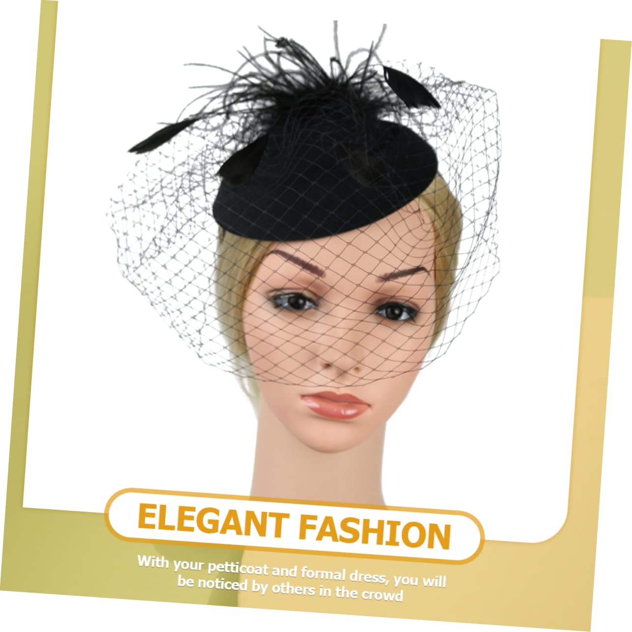 FOMIYES 5pezzi Fascinator Elegante per Donne con Design Rete e Decorazioni Uniche per Cerimonie Feste e Tea Party