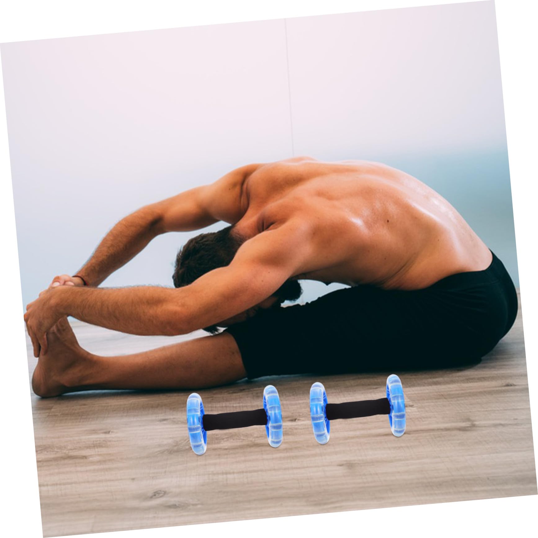 ABOOFAN Ruota Addominali Fitness Doppia Ruota e Manici Antiscivolo in Pp e Pvc, Leggera e Confortevole per Allenamento Addominale a Casa o Palestra