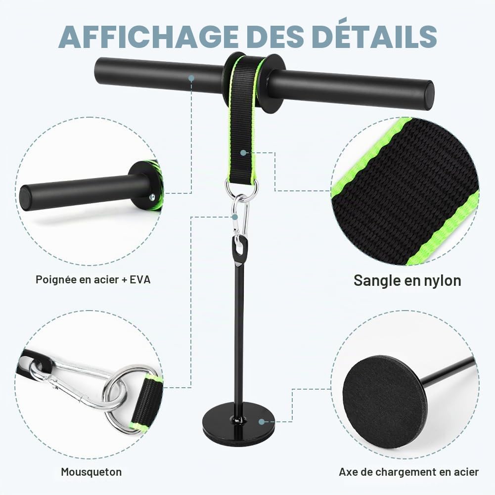 Flintronic Sangle d'entraînement de Lutte pour Bras, Rouleau pour Poignet Avant-Bras, Training Strap Belt, Équipement de Fitness Polyvalent à Domicile