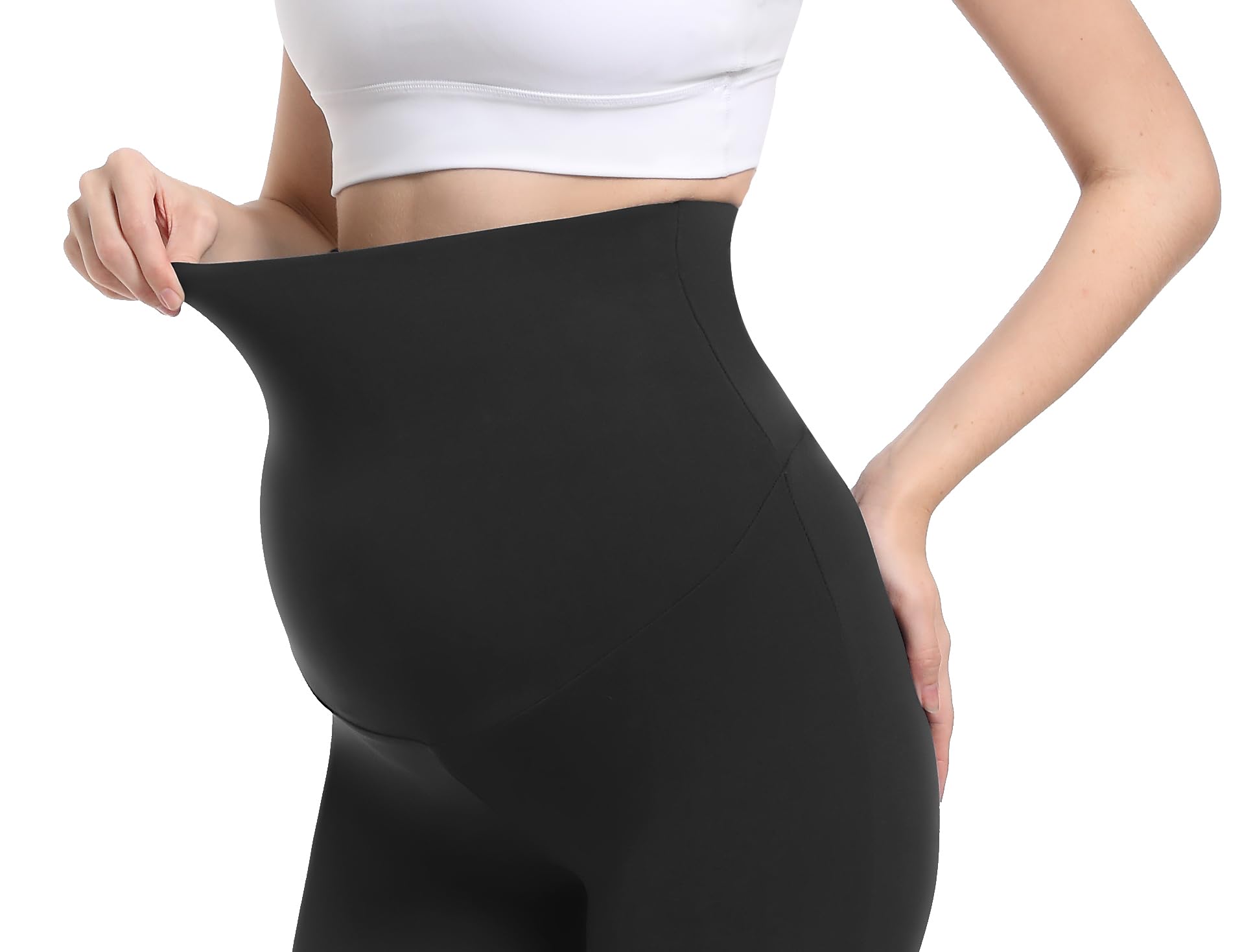 Legging De Maternité Femme Pantalon évasé De Yoga Travail Loisirs Sport Décontracté du Ventre De Sport
