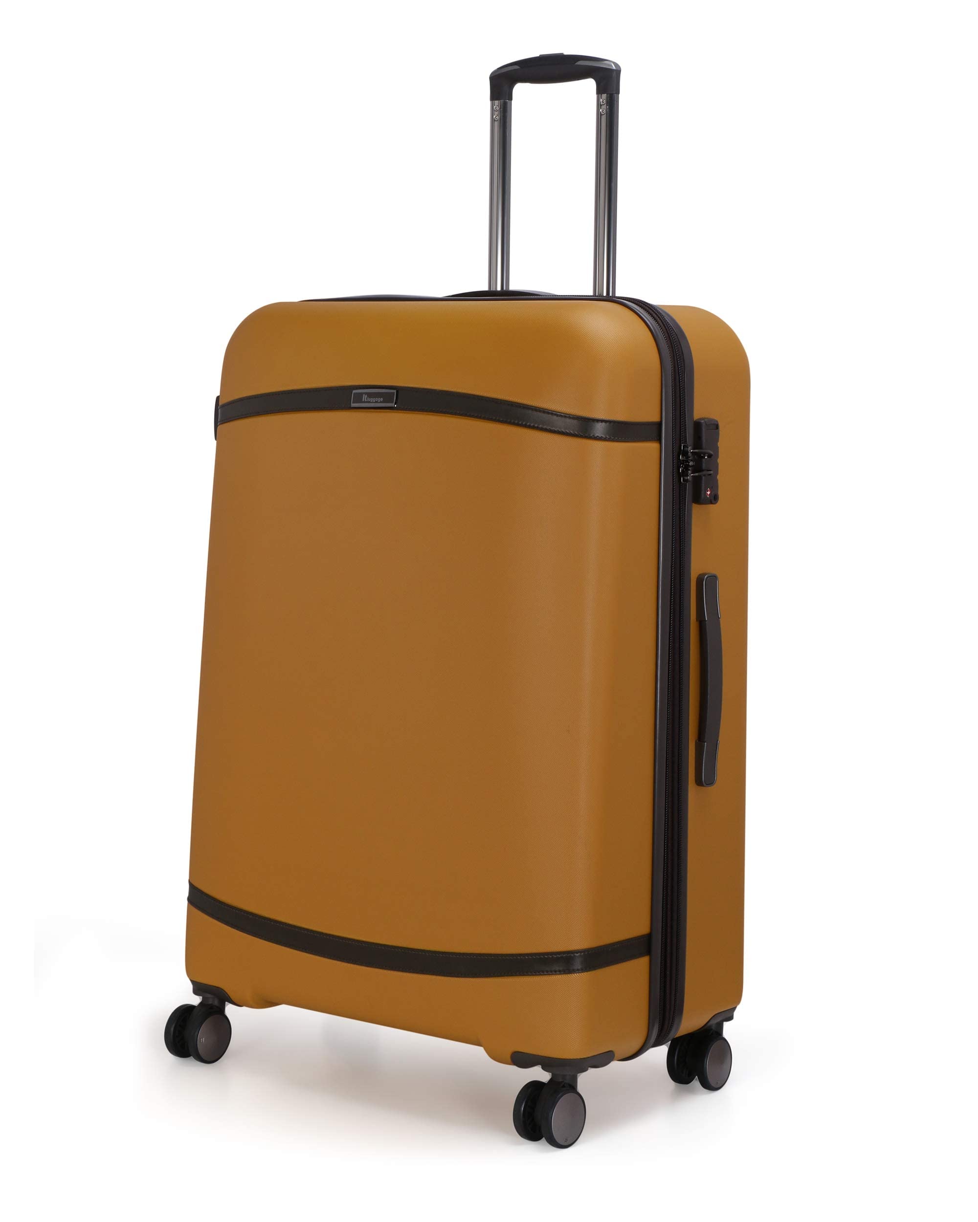 Quaint Advent Dark Brown with Brown Trimmings -Large-28 inches Expandable Hardsided Travel Bag with Wet Pouch,TSA Lock and Shoe Pouch 8 Wheel Luggage Trolley-80cm-image-2