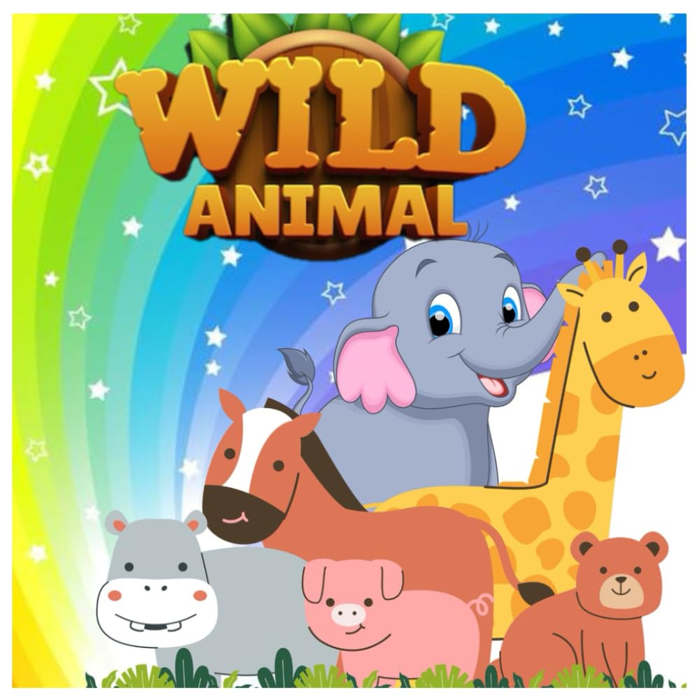 Wild animals coloring book