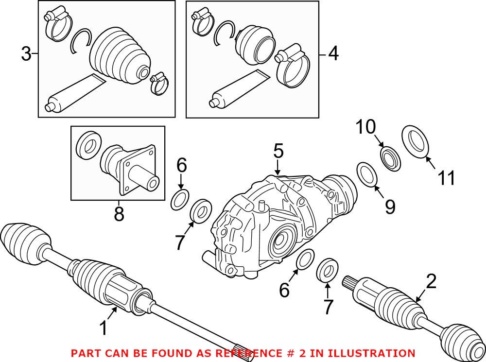 Genuine OEM Front Driver Left CV Axle Assembly For BMW F01 F02 F07 535i GT xDrive 550i 740Ld 740Li 7
