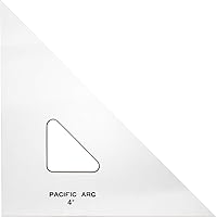 Vista 34 de Pacific Arc - Escuadra para dibujo técnico de 10 pulgadas, 45/90 grados, naranja fluorescente