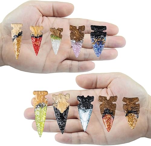 Miniatura 4 de Moldes de silicona de resina de punta de flecha para hacer joyas, collares, dijes, aretes, 10 cavidades, altura de 1-1.8 pulgadas, pequeño