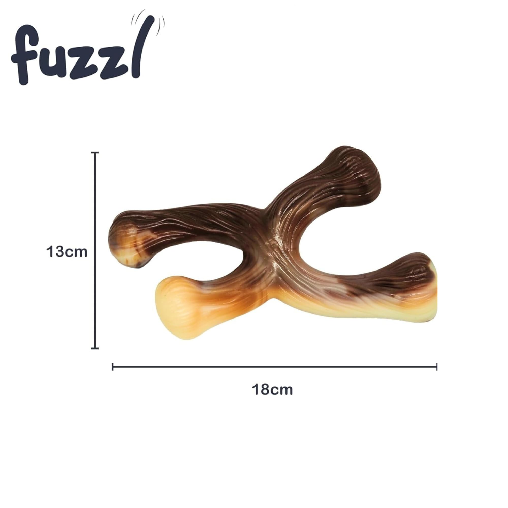 Fuzzl Serieus Stoer Smakelijk Wishbone Rundvlees doordrenkt 18cm nylon hond kauwspeelgoed doordrenkt rundvlees bot stoere hond speelgoed voor extreme kauwers hond bot langdurige hond kauwspeelgoed