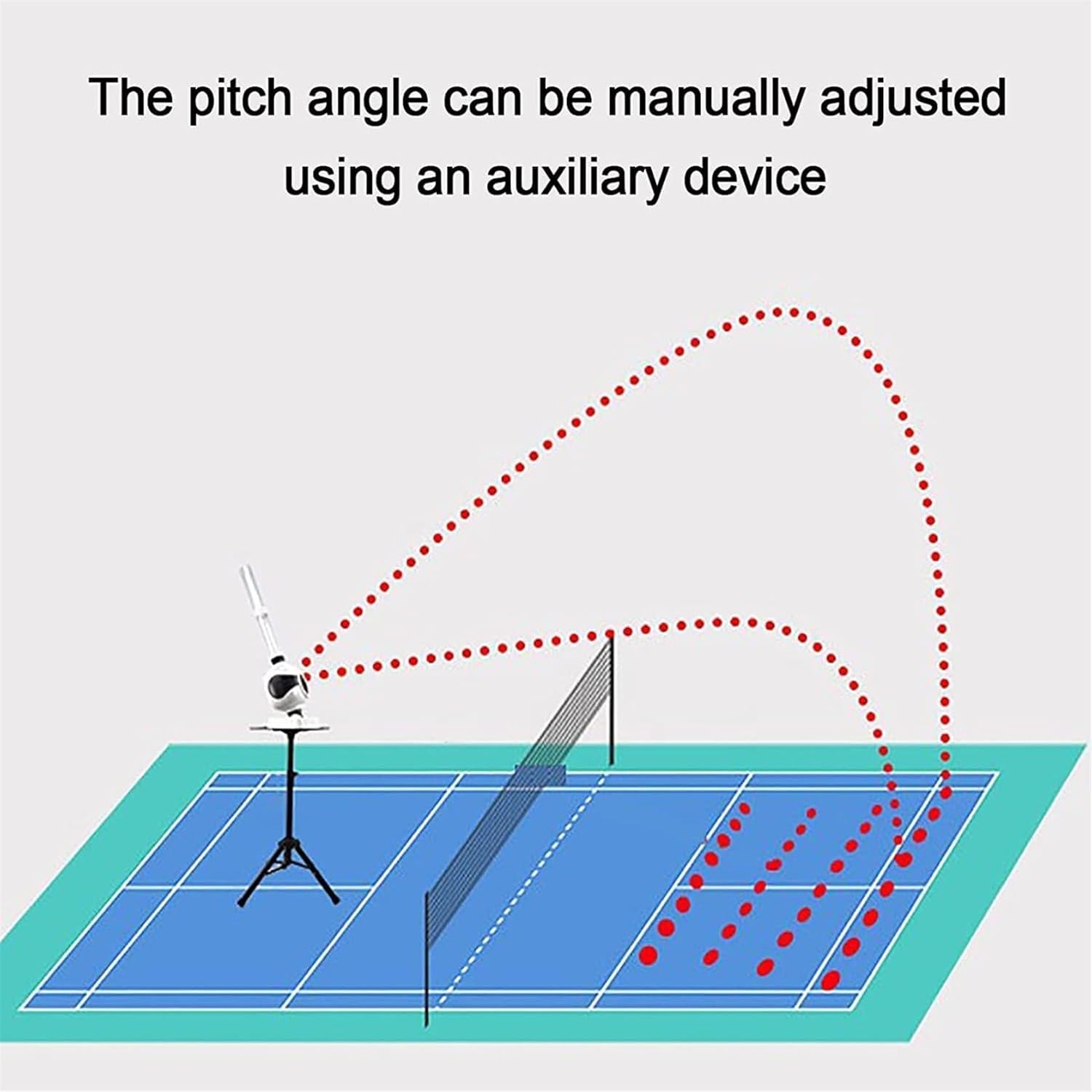 Automatic Badminton Training Machine Automatic Shuttlecock Launcher Adjustable Angle for Home Solo Practice&Competition Training