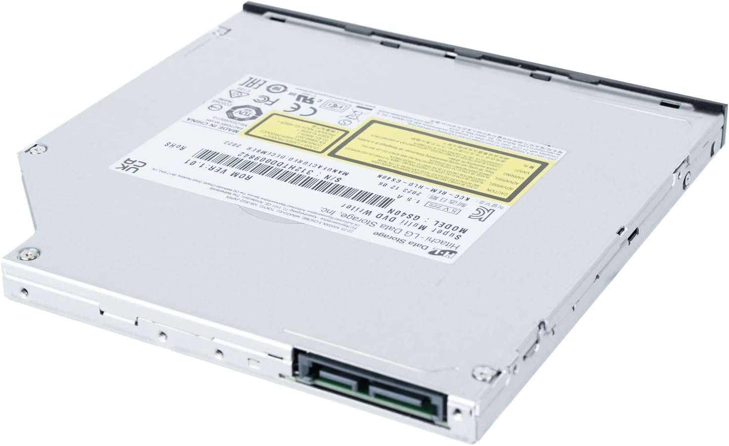 SilverStone Technology Slim 9.5mm Slot Loading DVD-R/W Disk Drive with Physical Eject Button, Includes both 9.5mm and 12.7mm front Bezels SOD04