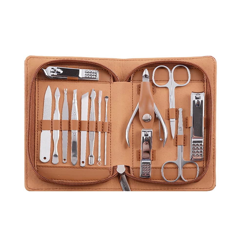 Kit manucure en acier inoxydable de haute précision avec 14 outils durables