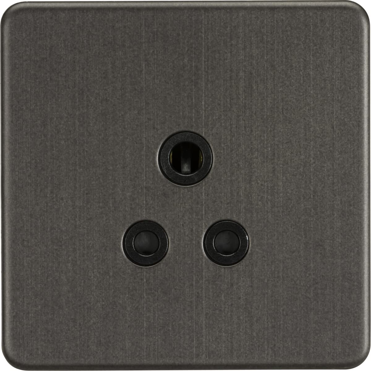 Knightsbridge Screwless 5A Unswitched Socket - Smoked Bronze