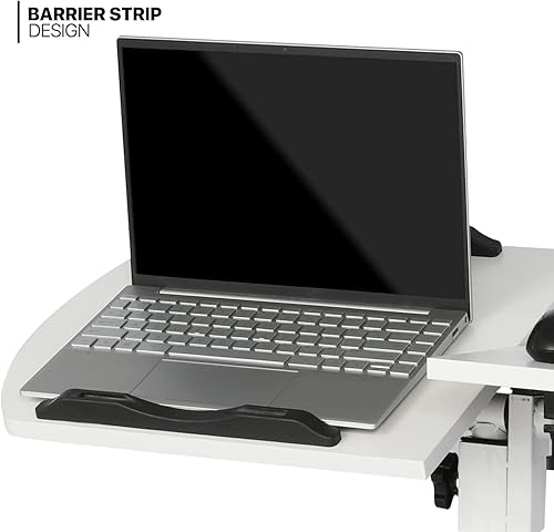 Miniatura 6 de MoNiBloom Escritorio móvil para laptop de 75 inclinable en altura ajustable para sofá cama mesa auxiliar para computadora con ruedas para el hogar