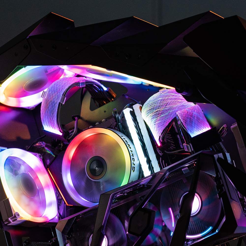 Buy 24Pin ATX Motoard RGB Extension Cable and 4 ARGB Fans Cooling Kit