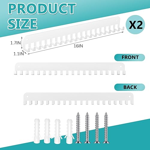 Miniatura 8 de Geetery Paquete de 4 ganchos para colgar medallas deportivas de maratón de metal negro con 20 ganchos para colgar más de 160 medallas, fácil de