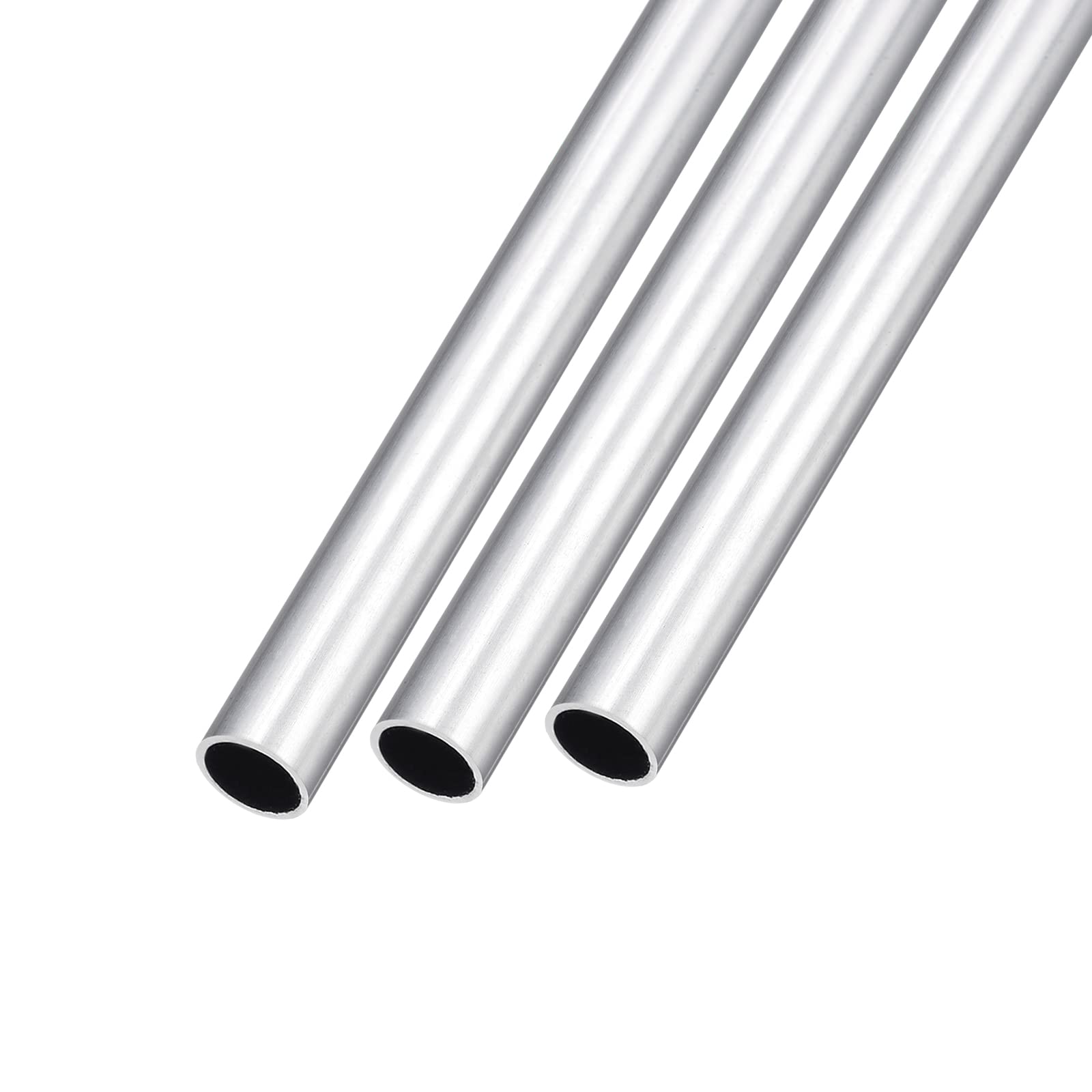 METALLIXITY 6063 Aluminum Tube (11mm OD x 9mm ID x 300mm L) 3Pcs, Aluminum Round Tubing - for Home Furnishing, Machinery, DIY Handicraft