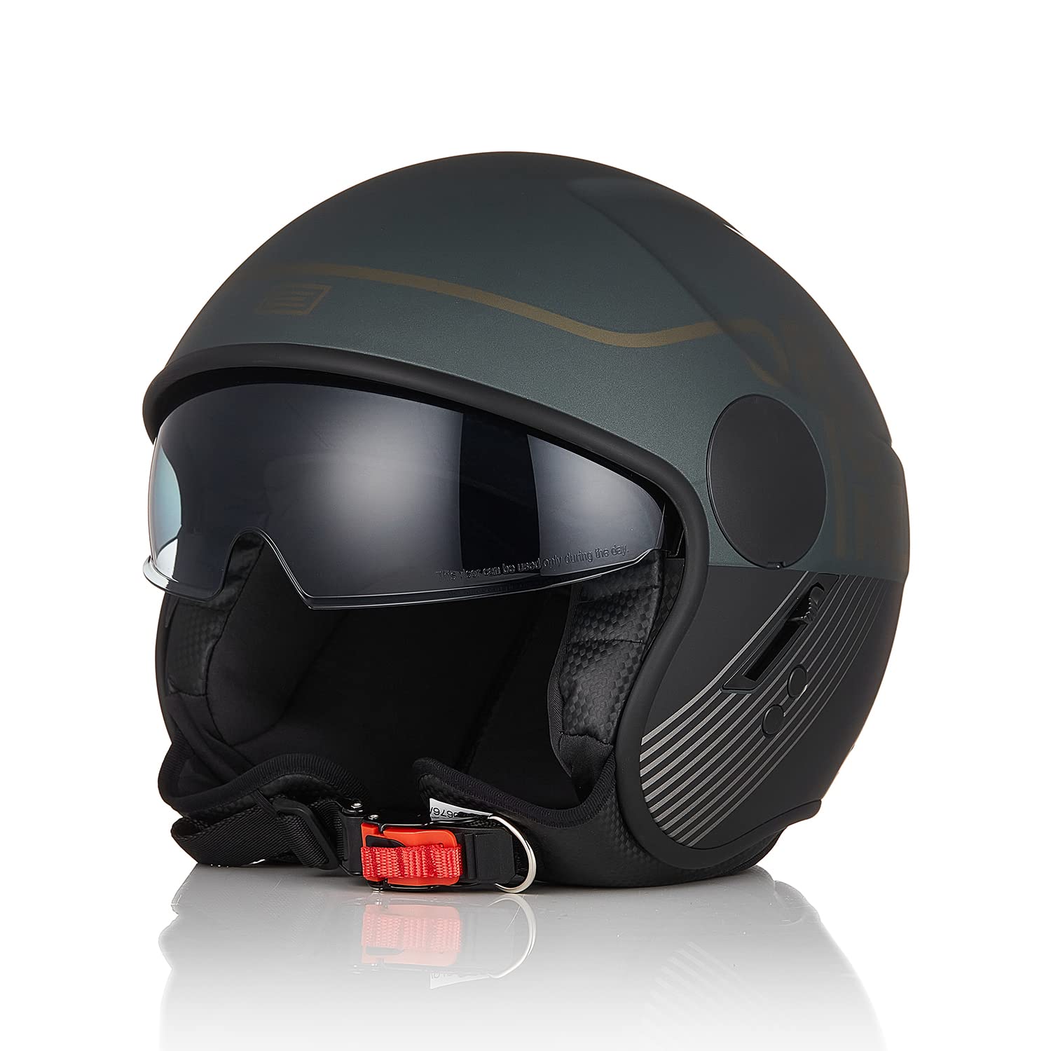 ORIGINE Casco Moto Jet Casco Scooter con Visiera Omologato ECE 22-06
