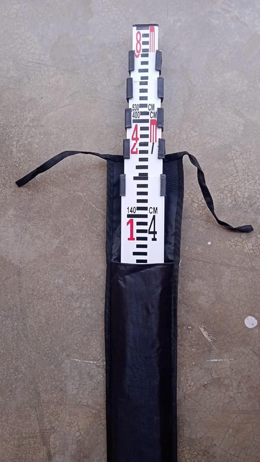 Aluminum Leveling Staff 8 Meter – 6-Fold Surveying Rod with Heavy-Duty Construction & Free Carry Cover | Easy Storage & Transportation 1