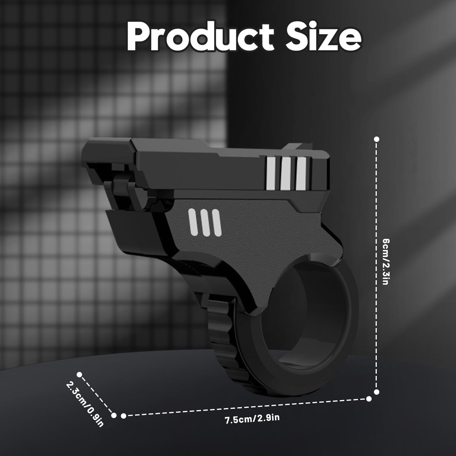 Noaya 3D Printed Zoom Gun Fidget Slider Toy, Stress Relief and Anxiety Pressure Relieving Gadget for Adults - Image 3