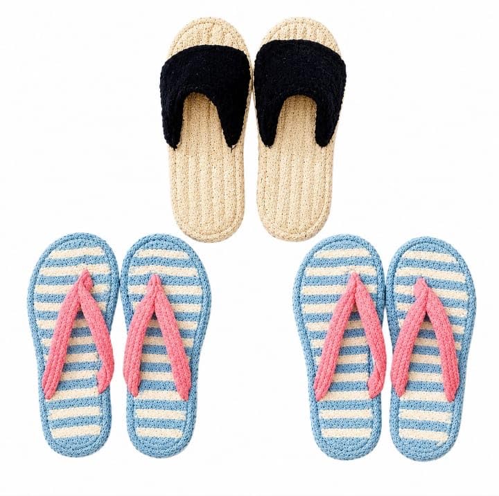colourful cotton chappal for womens Pair of 2 (Lbc2 bslip1)-image-4
