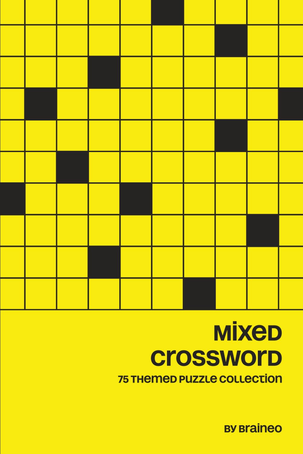 Mixed Crossword: 75 Themed Puzzle Collection for Adults and Seniors, Medium Difficulty, Portable 6 x 9 Inches, Solutions Included