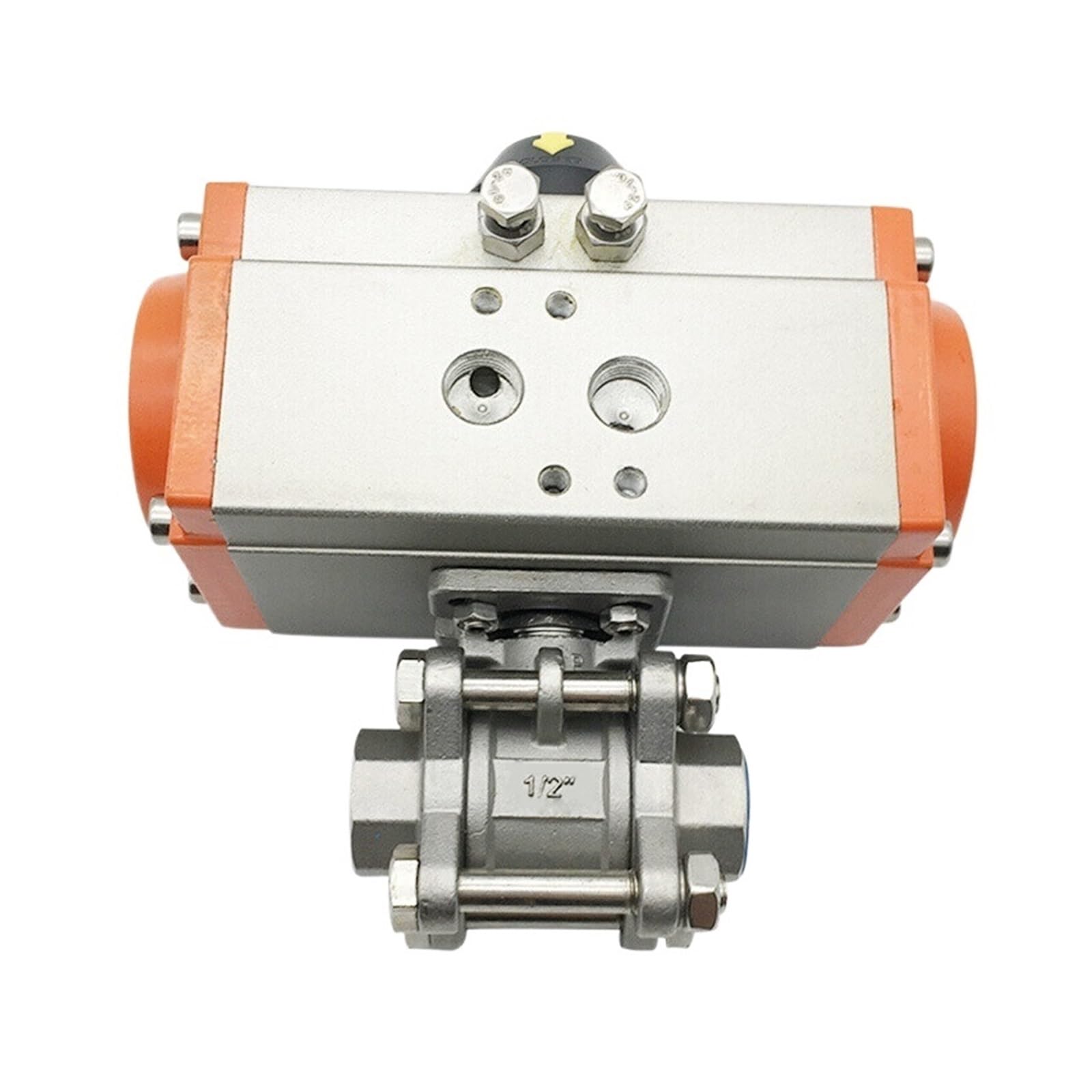 KKHCMZPI DN15 Three Piece Pneumatic Ball Valve Stainless Steel 304 Double Acting Cylinder