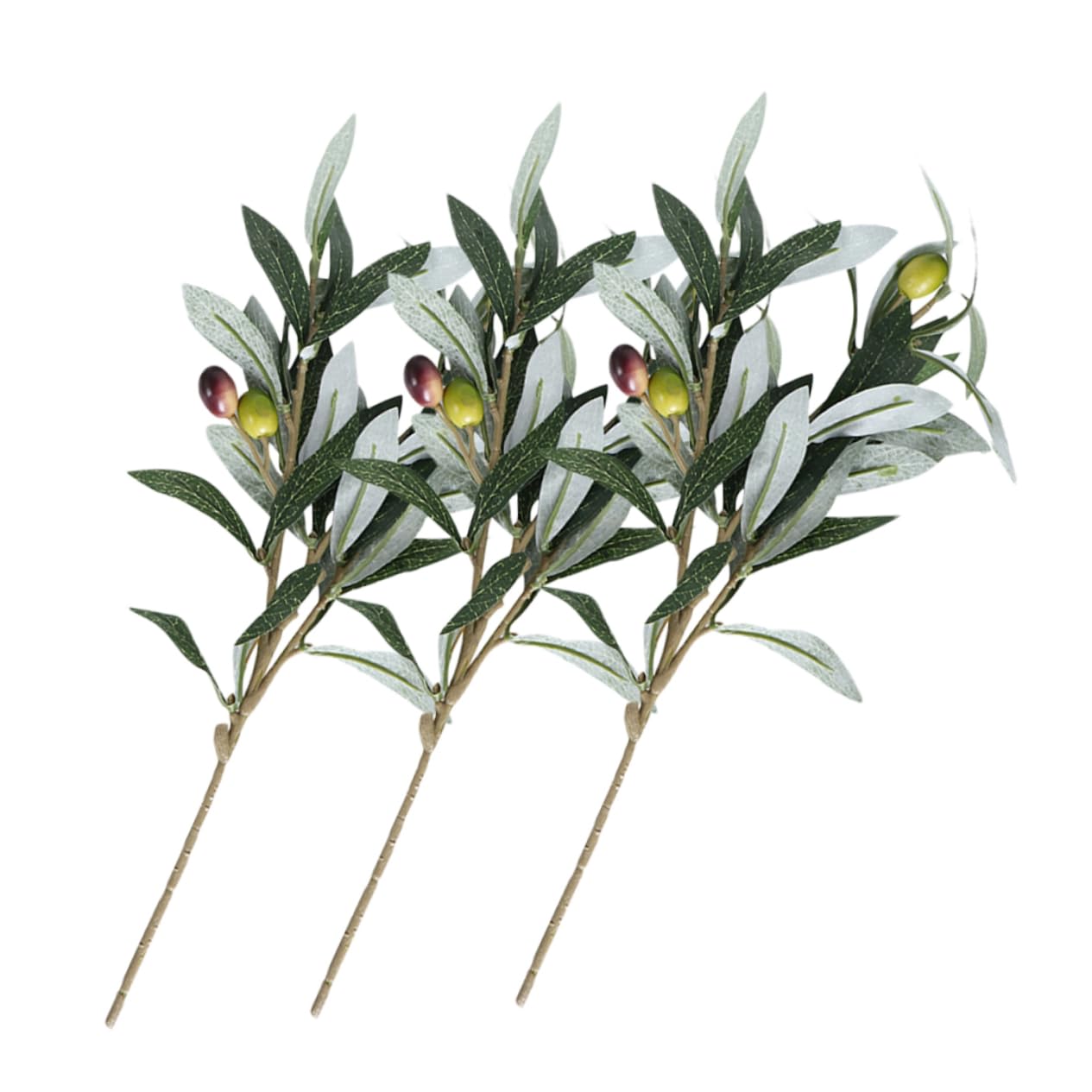 Garneck 4 Set Eleganti Rami Di Ulivo Artificiali Rami Di Ulivo Rami Di Albero Finti Per Casa Ufficio 3 Pezzi * 4