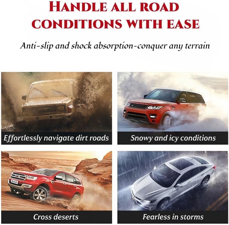 40 PCS Snow Chains for Maserati Casual,Reusable Anti Snow Chains,Adjustable Emergency Tire Traction Chain,Tire Plastic Non-Slip Cable Tie,Easy Installation