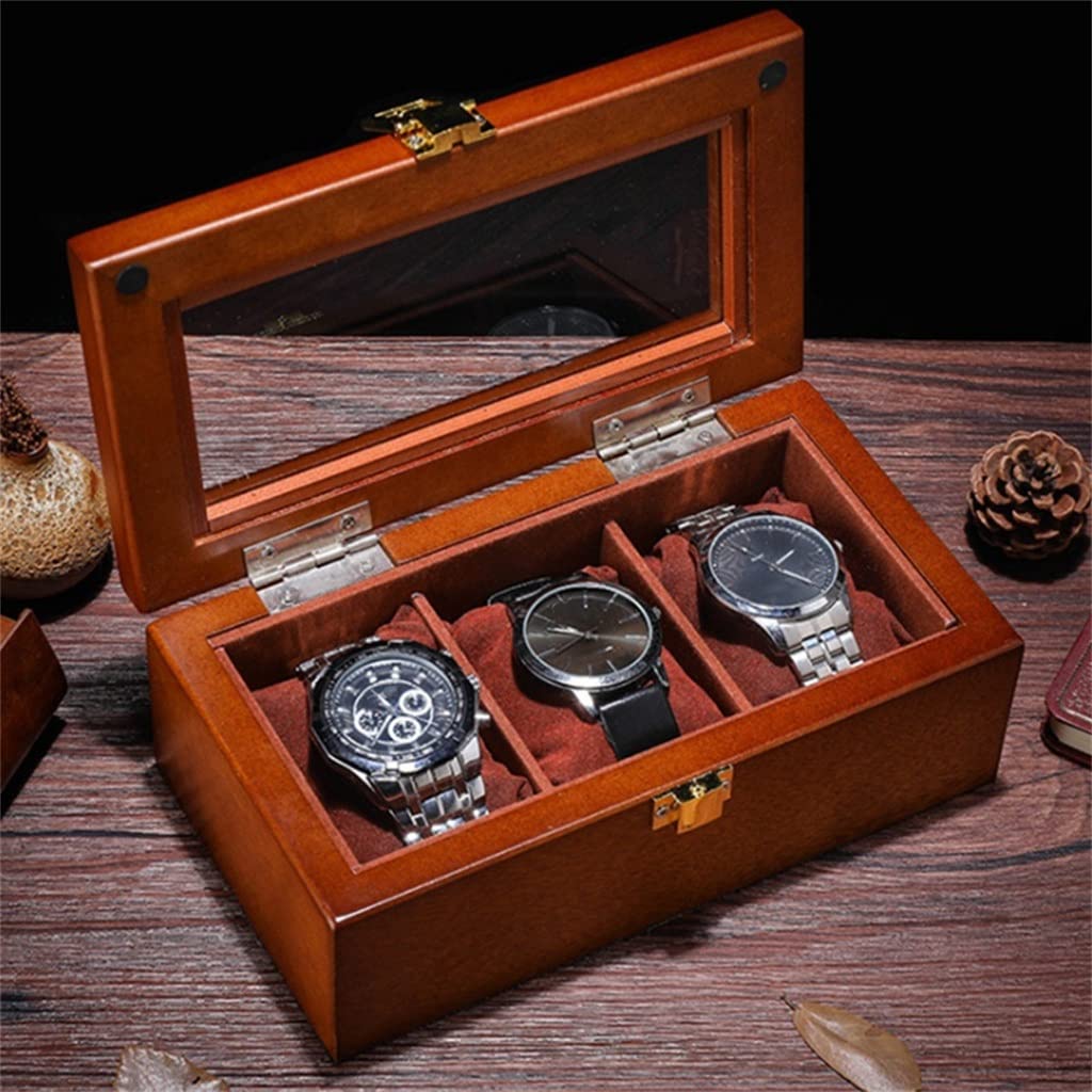 XBTGS Caja organizadora de relojes de madera, caja de madera, caja de madera, caja de almacenamiento de relojes de moda, cajas de regalo, caja de joyería, caja de joyería